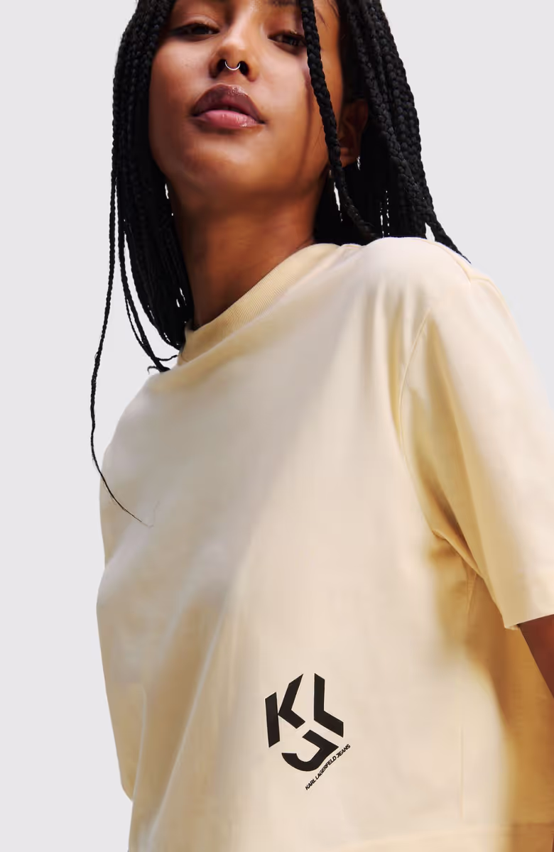 Klj Reg Cropped Monogram Tee