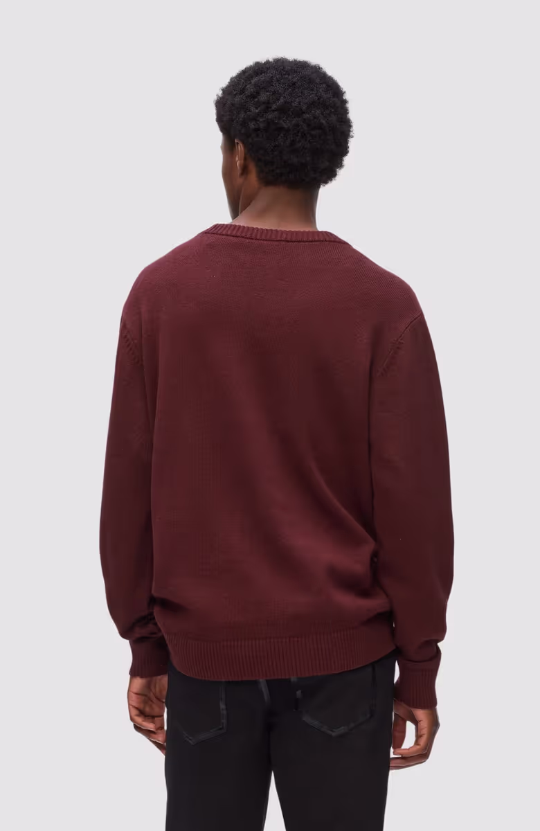 Contrast Logo Crew Neck