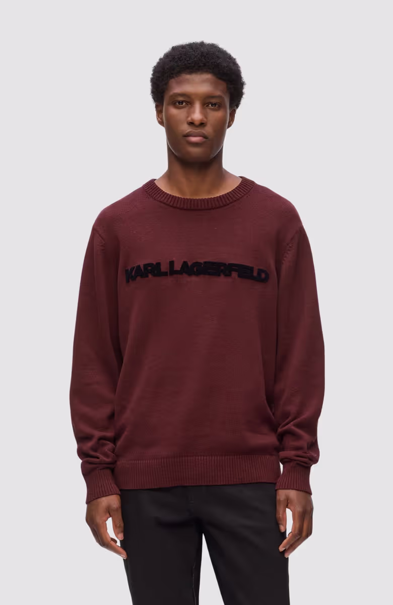 Contrast Logo Crew Neck