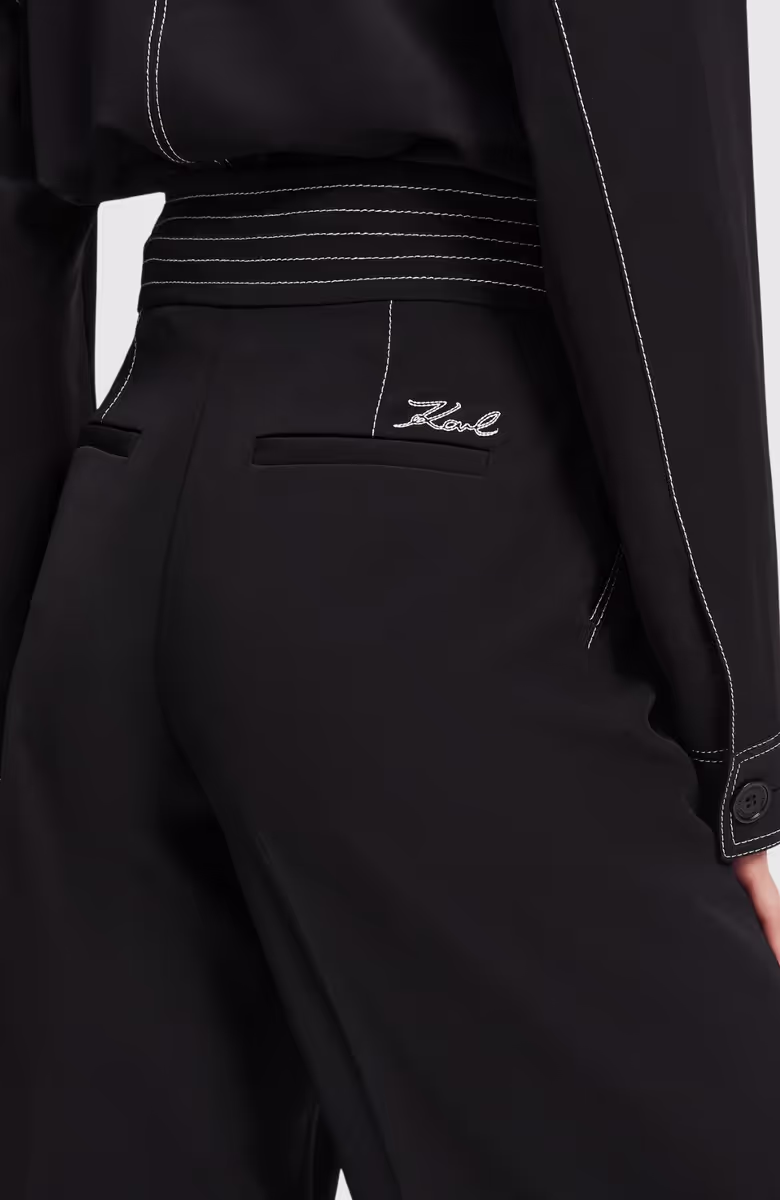 Contrast Stitch Pants