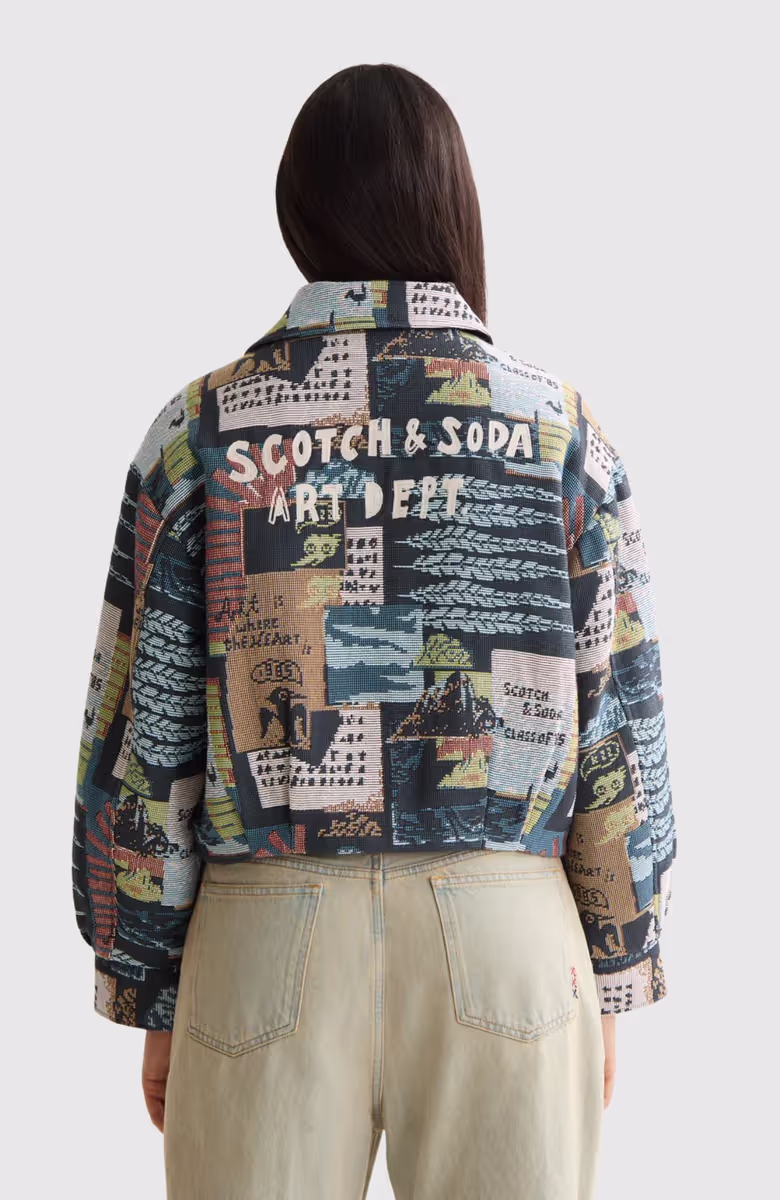 Collage jacquard jacket
