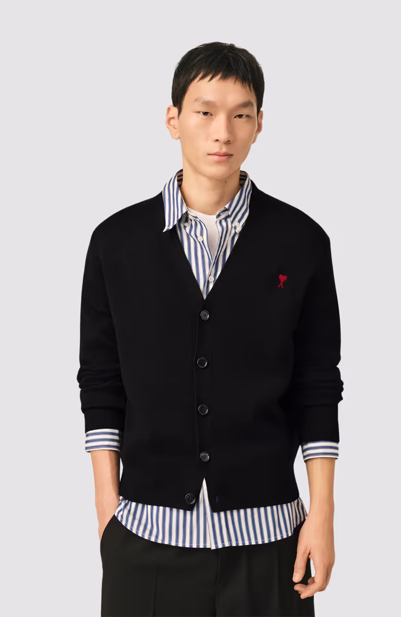 CARDIGAN WITH AMI DE COEUR