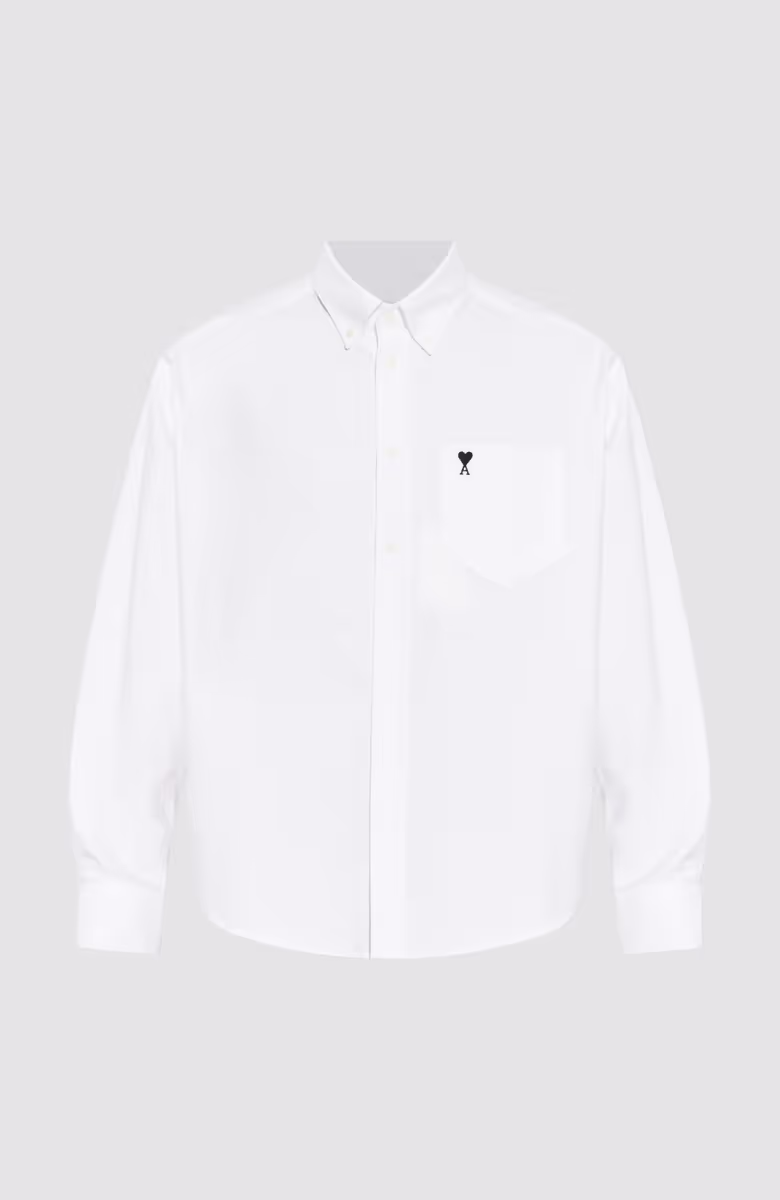 BOXY FIT SHIRT EMBROIDERED AMI DE COEUR