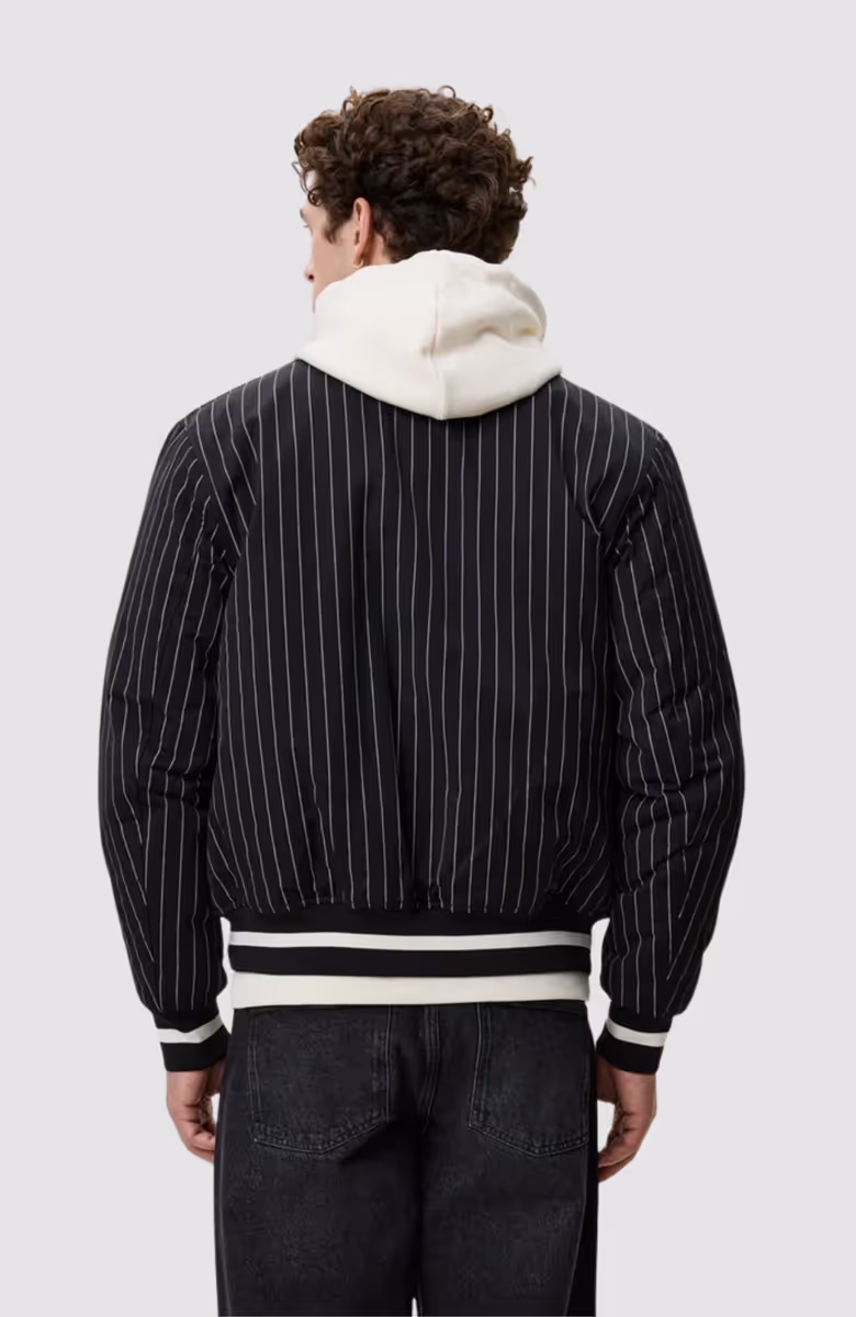 Varsity Tech Pinstriped Jacket