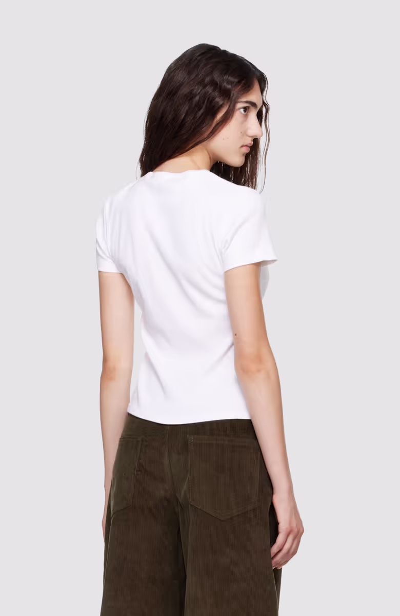 Off Stamp Rib Fitted Tee