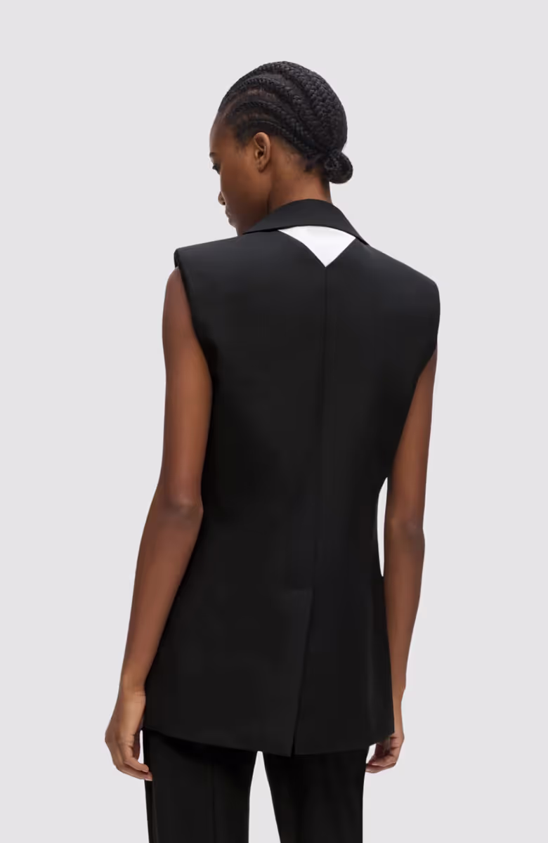 Black And White Tailored Gilet