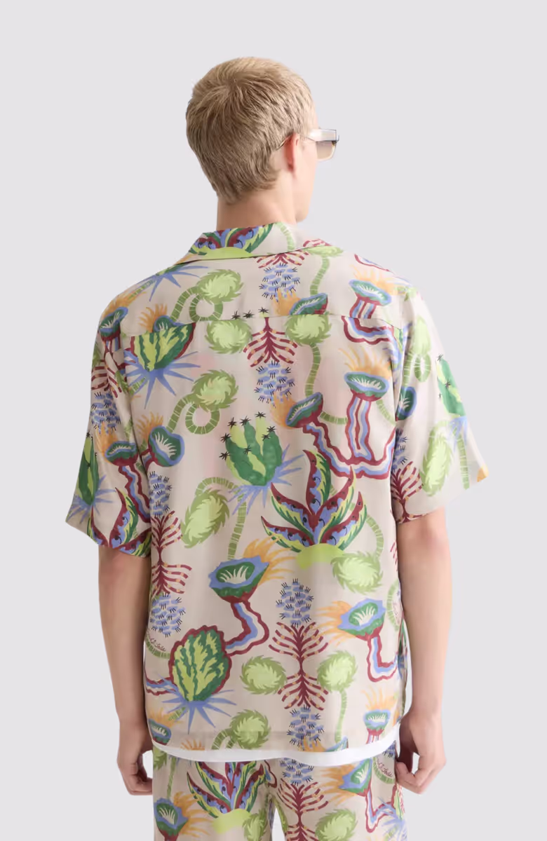 Printed tencel relaxedfit shortsleeved shirt
