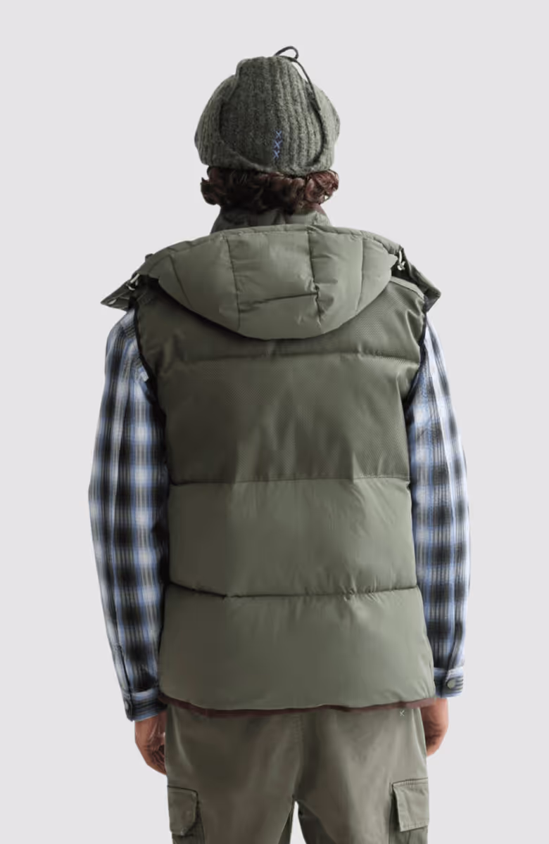 Hooded puffer vest