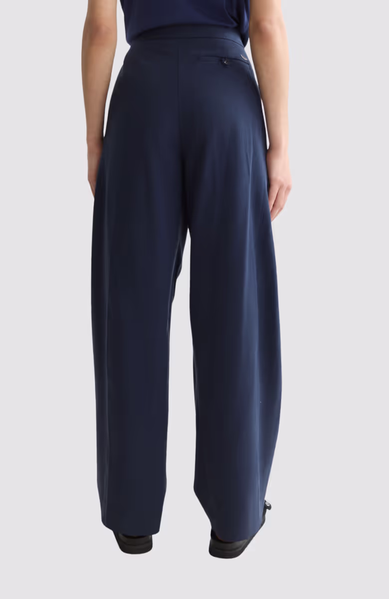 Quinn - mid-rise wide-leg gabardine pants