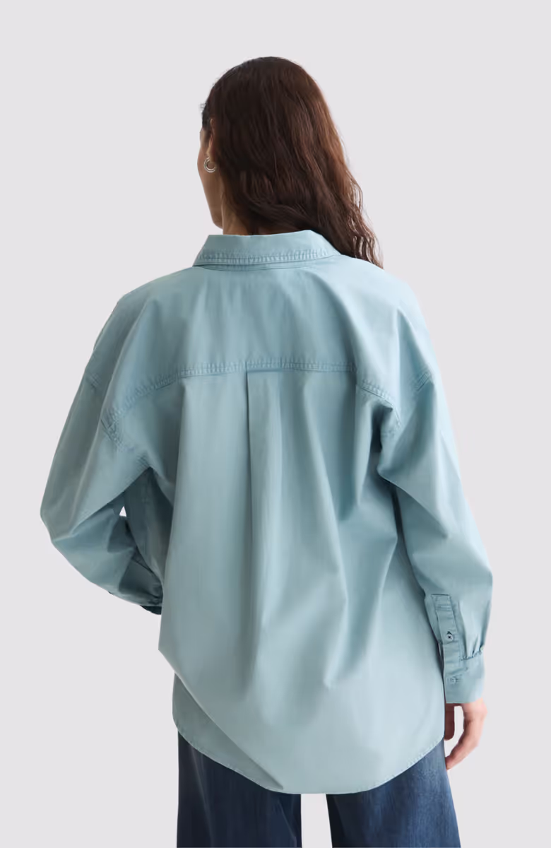 Garment dyed oxford oversized-fit shirt