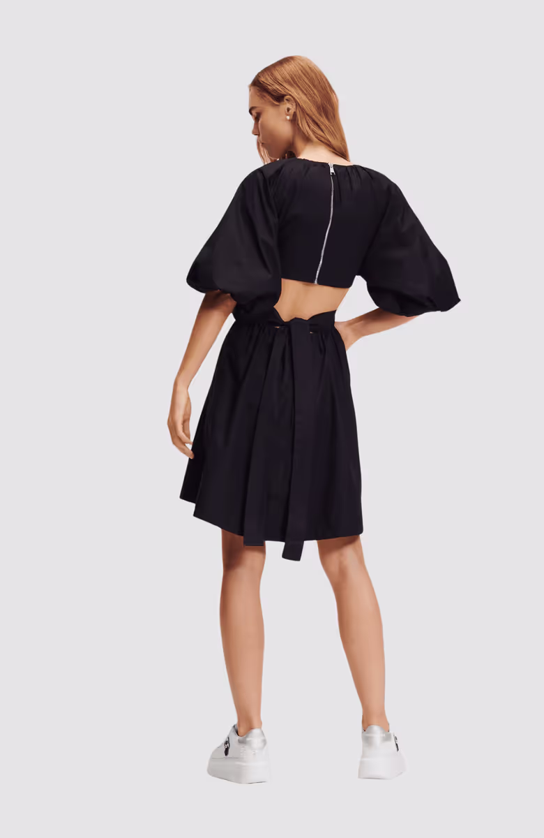 A-Line Puff Sleeve Dress