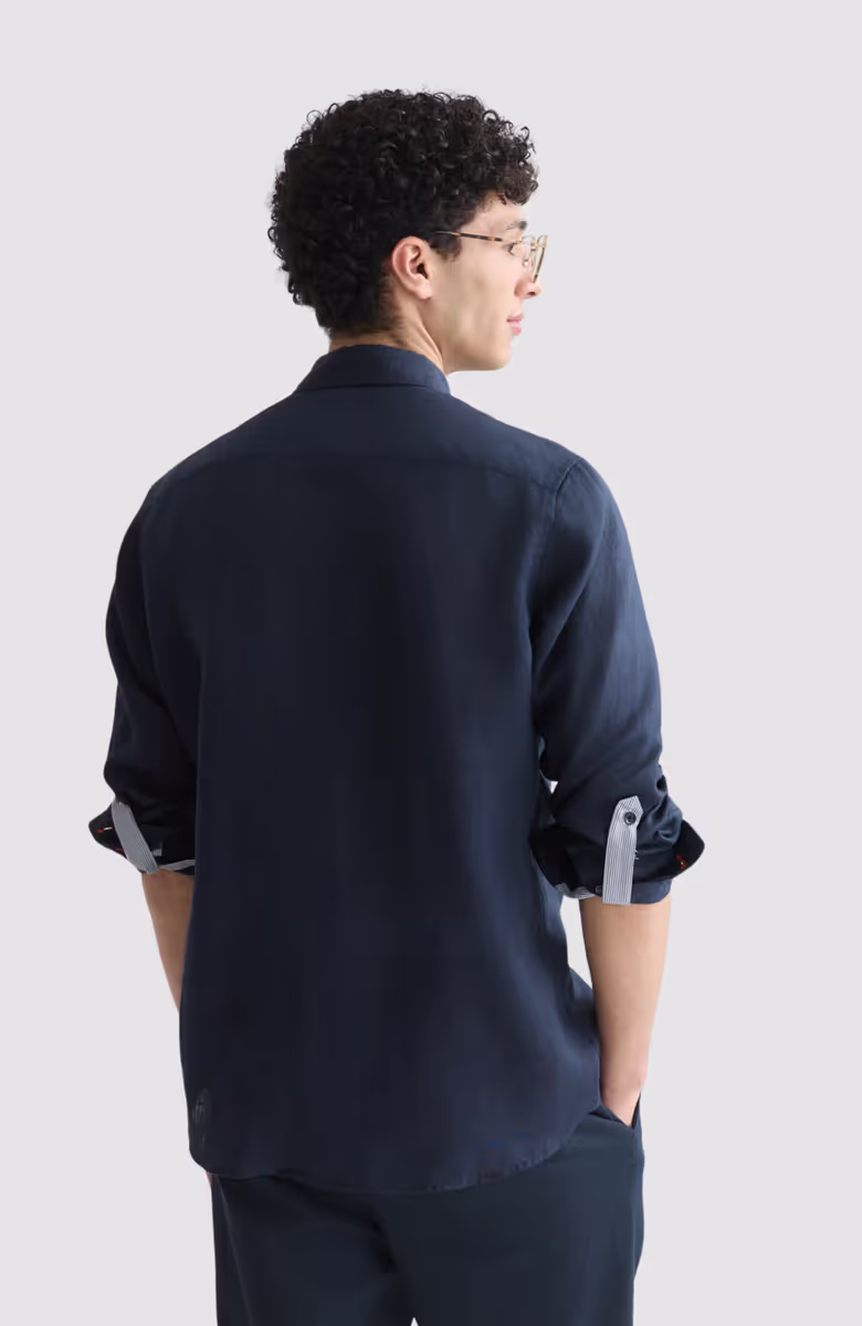 Solid Linen Regular-Fit Shirt