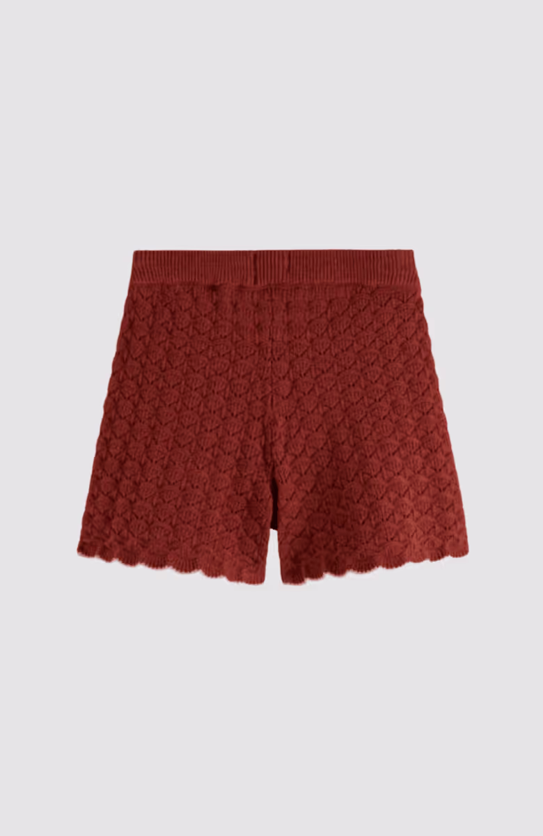 Pointelle knitted short