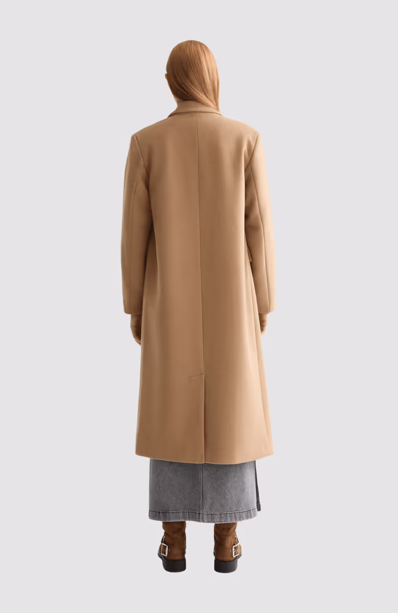 Double Breasted Tailored Wool blend Coat