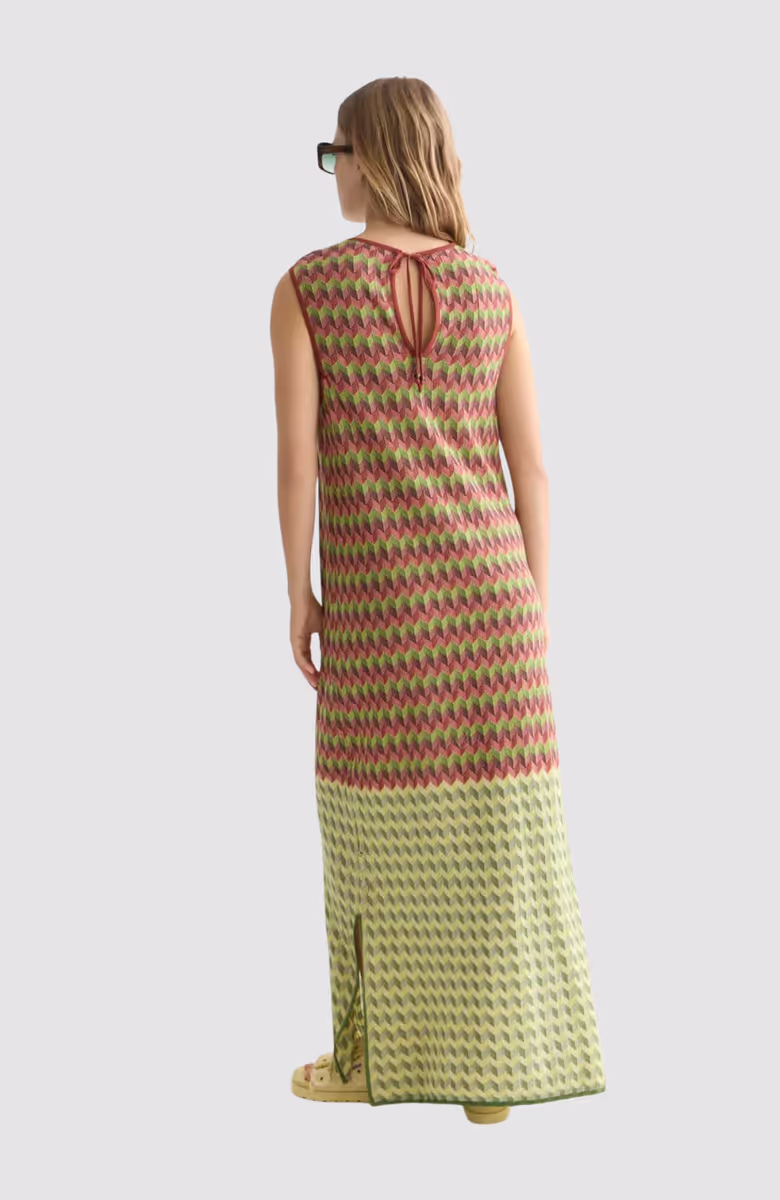 Chevron knitted maxi dress