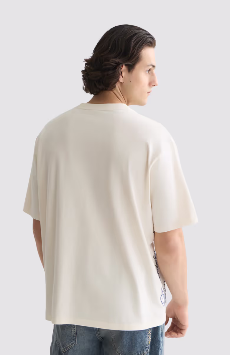 Worked-Out Artwork Loose-Fit T-Shirt