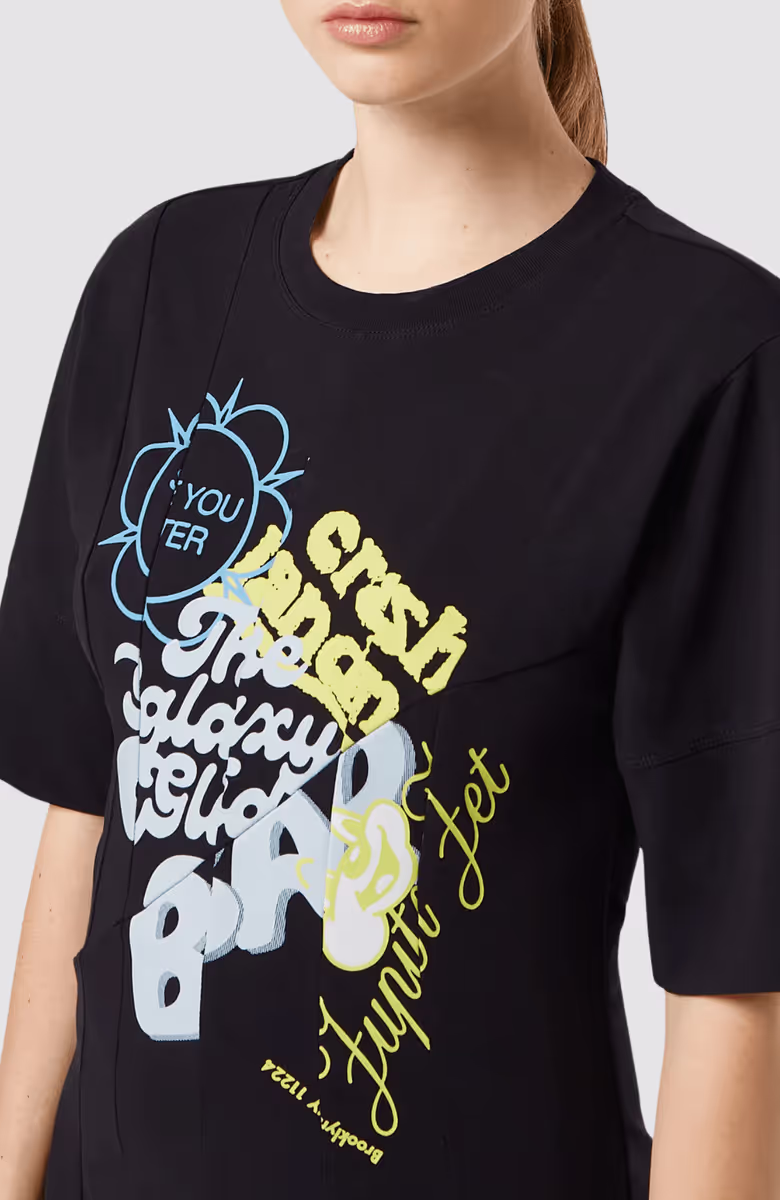 Artwork jersey t-shirt dress