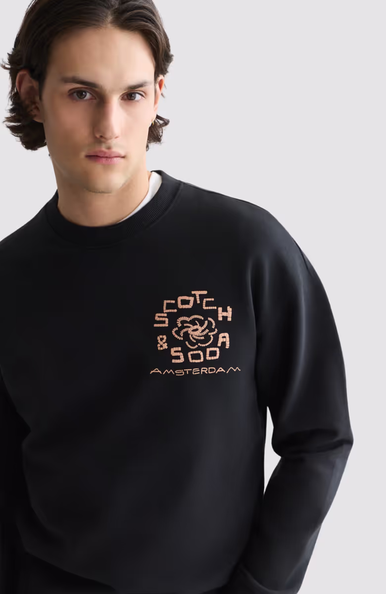 Front And Back Artwork Relaxed-Fit Sweatshirt