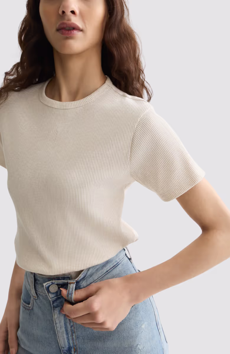 Rib regular-fit T-shirt