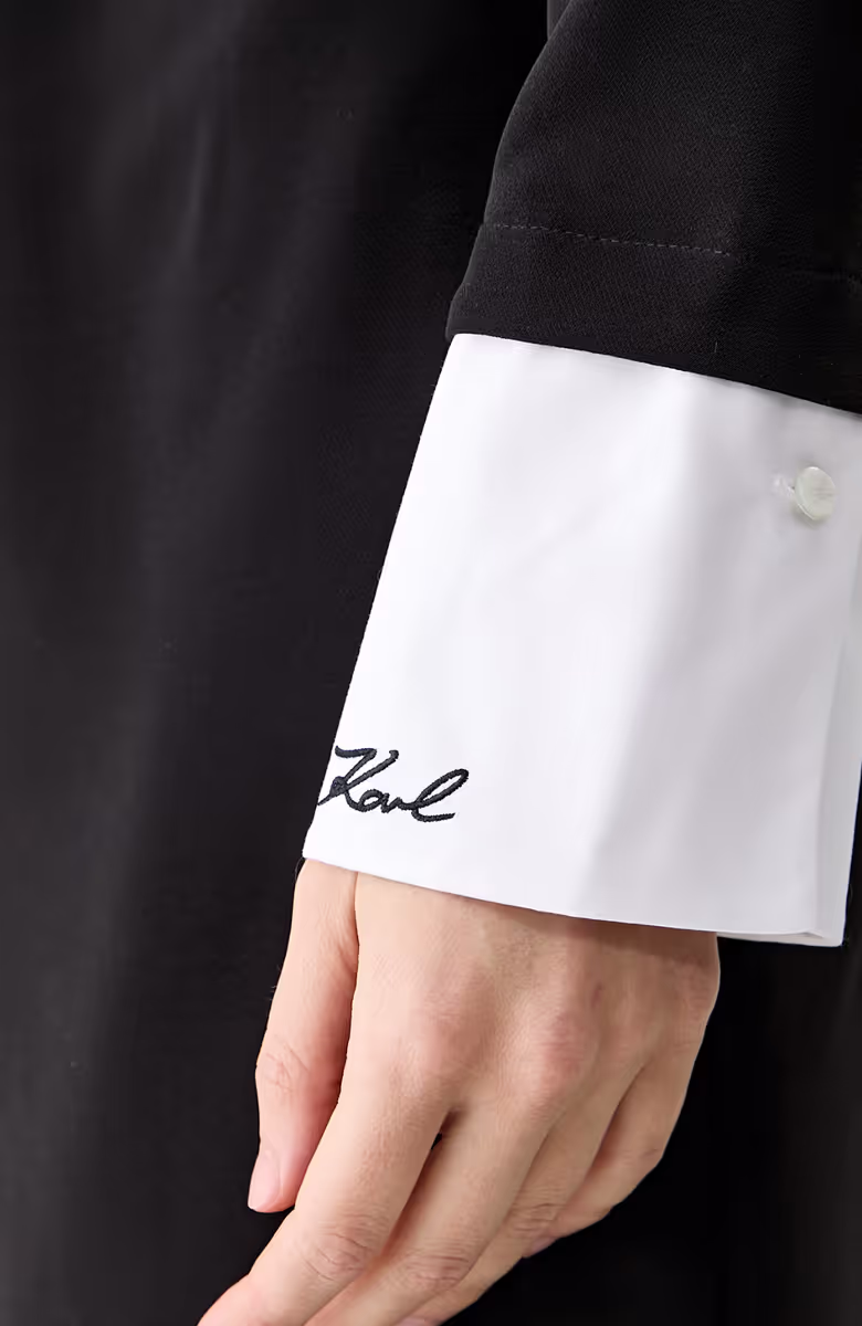 Contrast Collar Dress