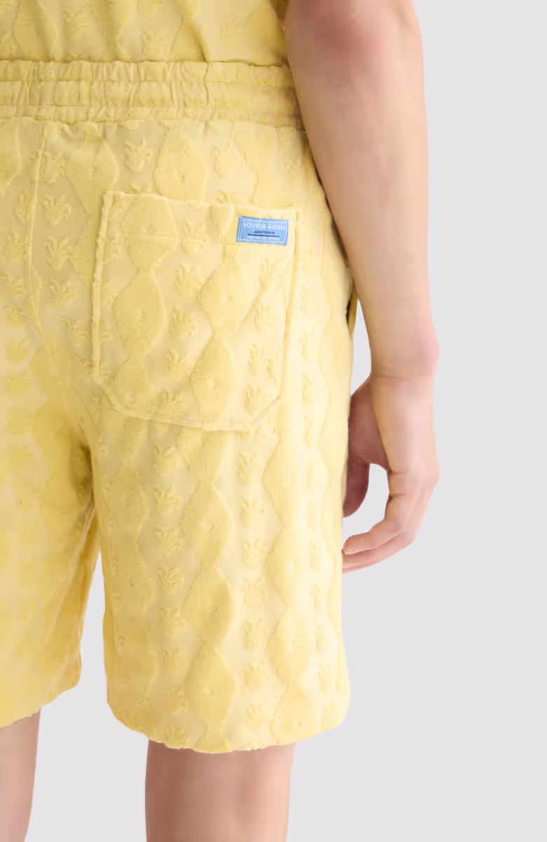 Fave terry jacquard relaxed-fit bermuda shorts