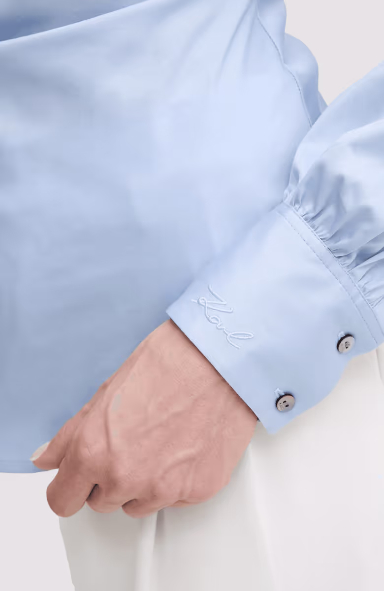One Shoulder Poplin Blouse