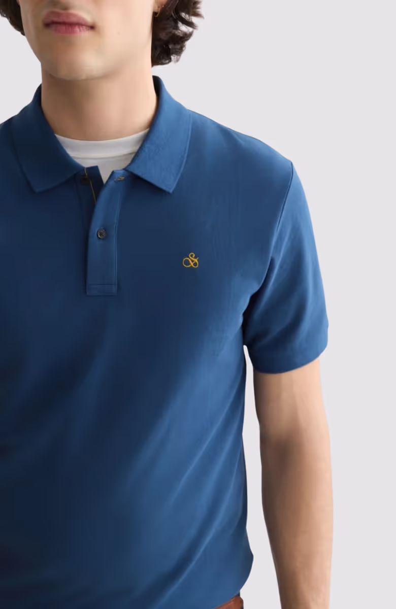 Seasonal Core Pique Chest Logo Regular-Fit Polo
