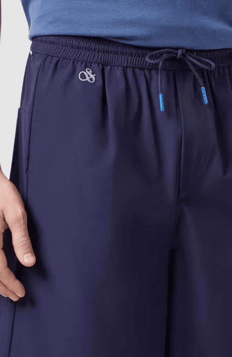 Stretch Nylon-Blend Loose Fit Bermuda Short