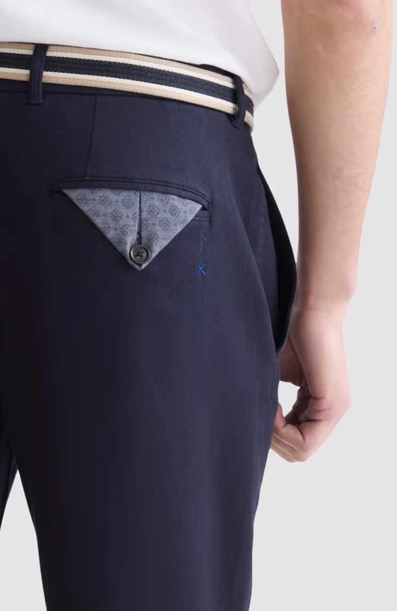 Warren Cotton Blend Twill Belted Chino