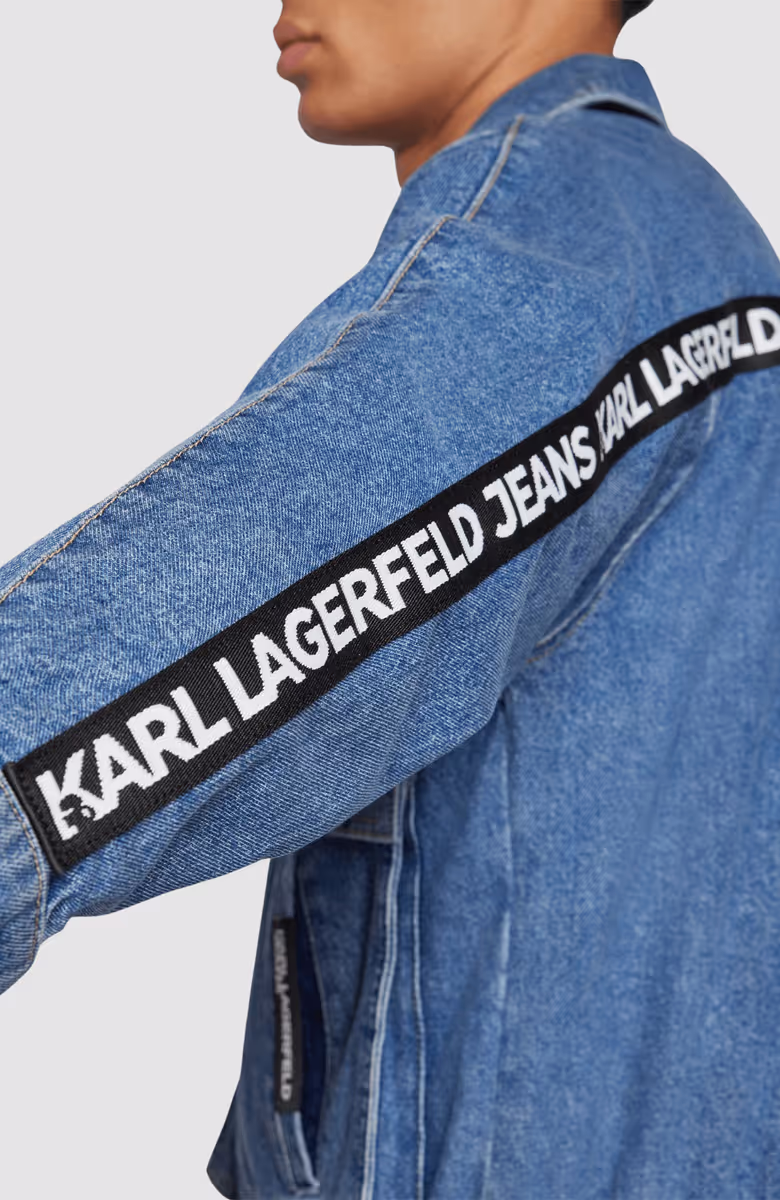KLJ Logo Denim Bomber Jacket