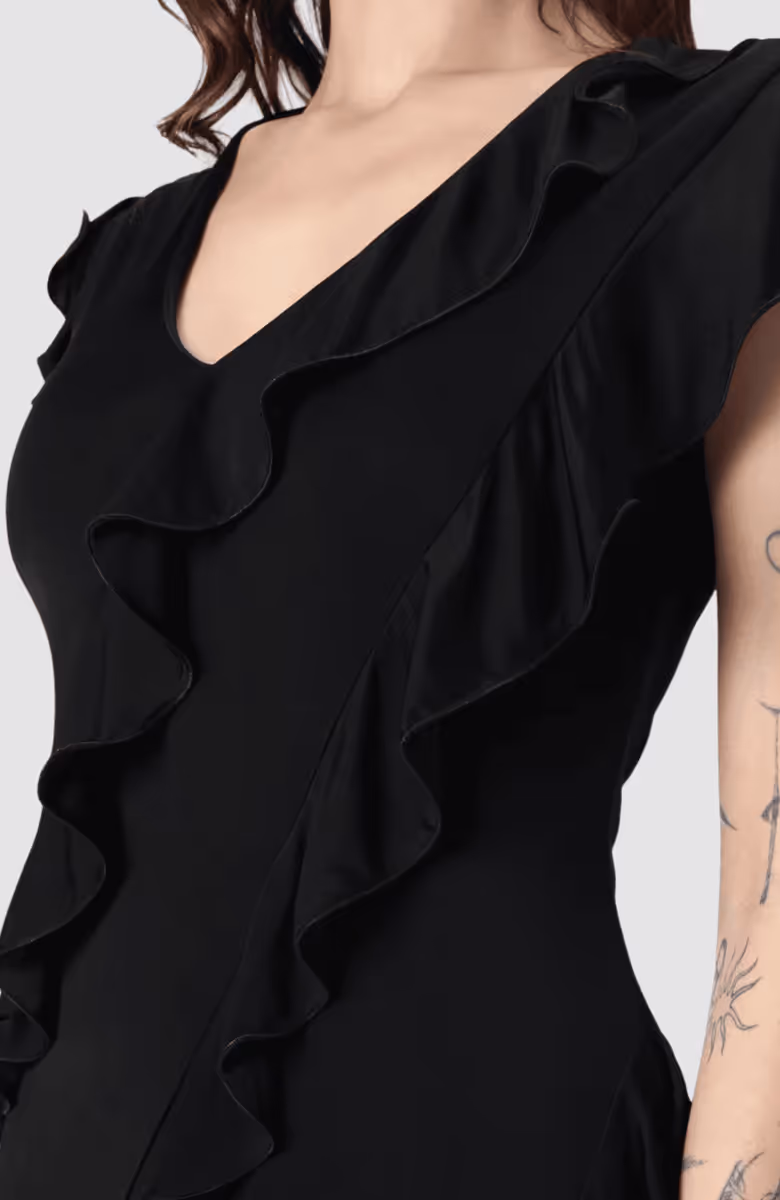 Ruffle Jersey Dress