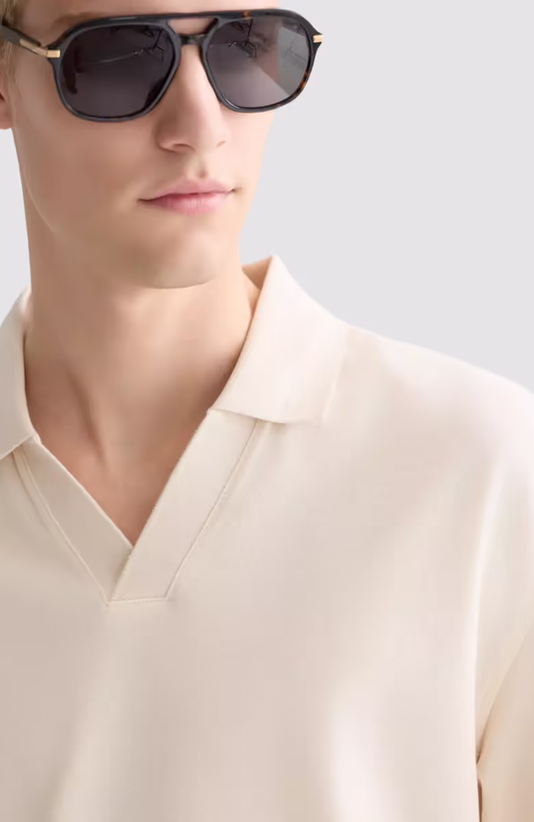 3 crosses pique relaxedfit garmentdyed polo
