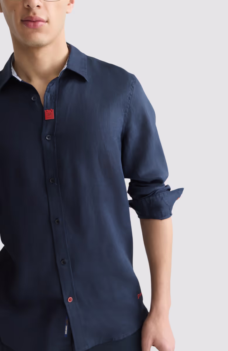 Solid Linen Regular-Fit Shirt