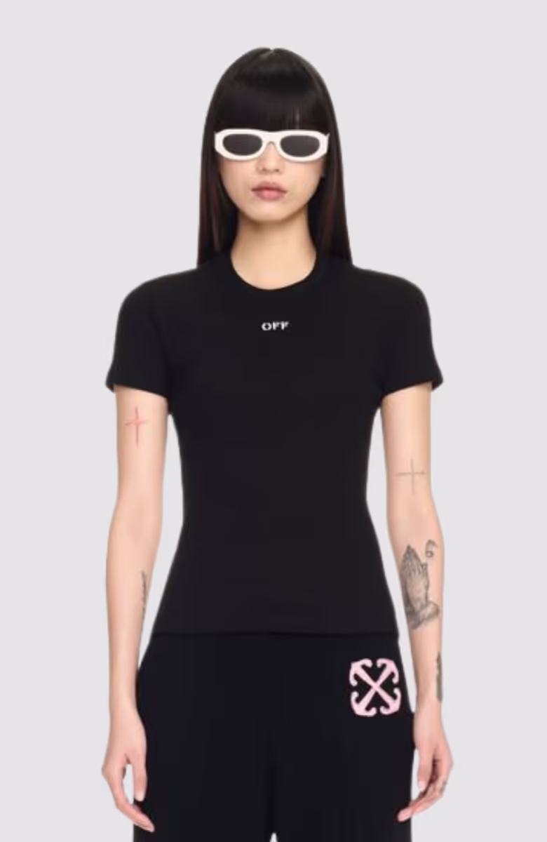 Off Stamp Rib Basic Tee