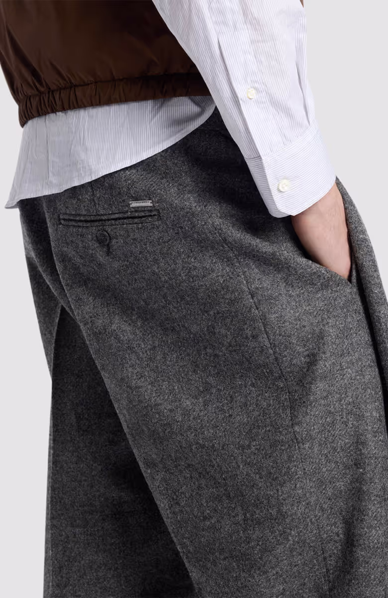 Tweed2 Wide Pleat Pant