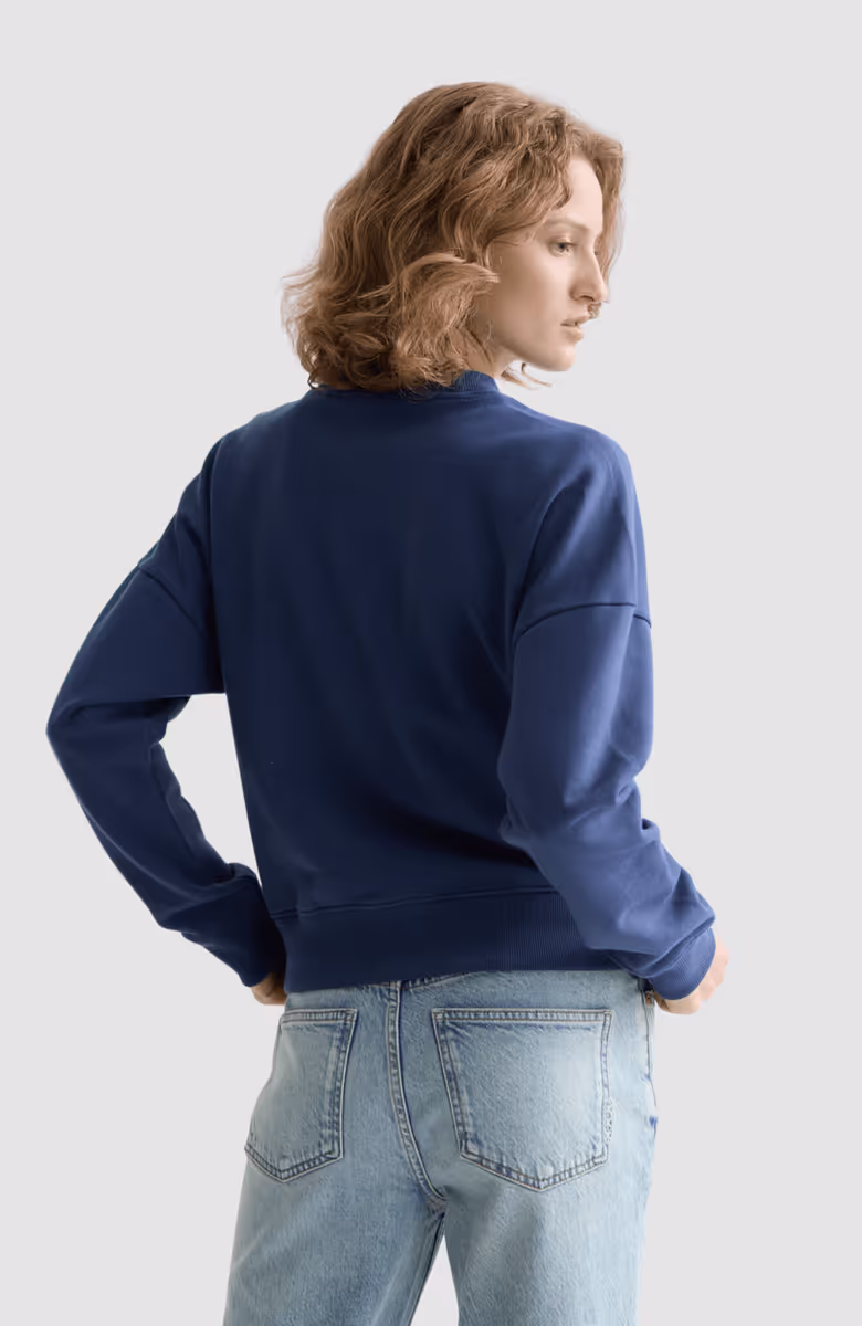 Embroidered logo relaxed fit sweatshirt