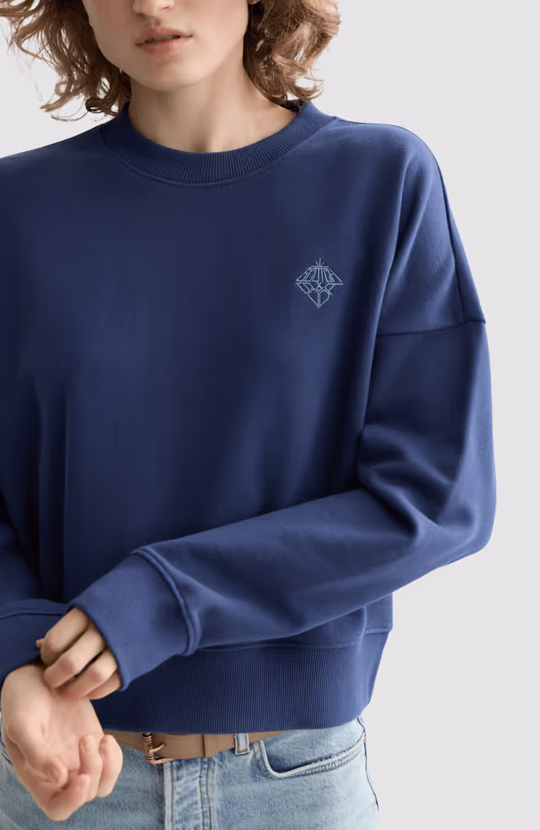 Embroidered logo relaxed fit sweatshirt