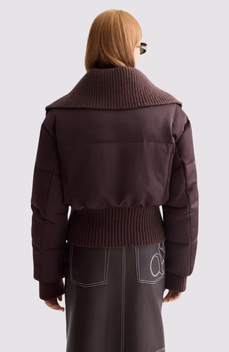 Aviator collar puffer