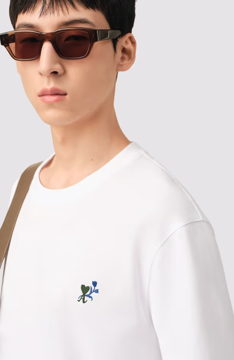 TSHIRT WITH EMBROIDERY AMI DE COEUR TULIPE