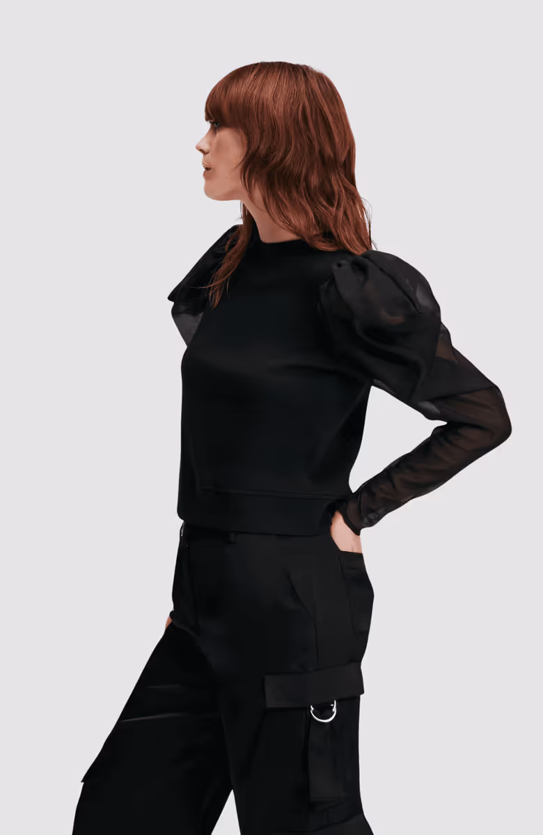 Fabric Mix Sweatshirt