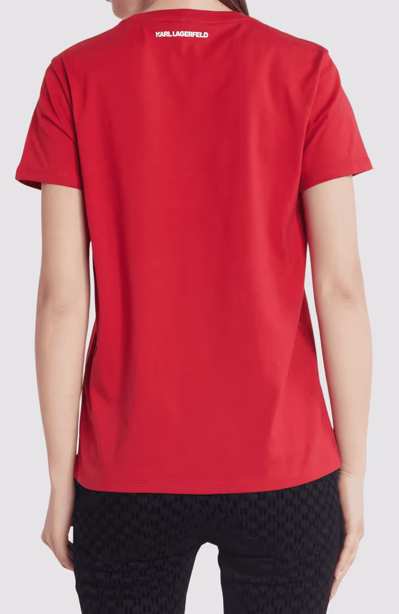 Rhinestone Karl Logo T-Shirt