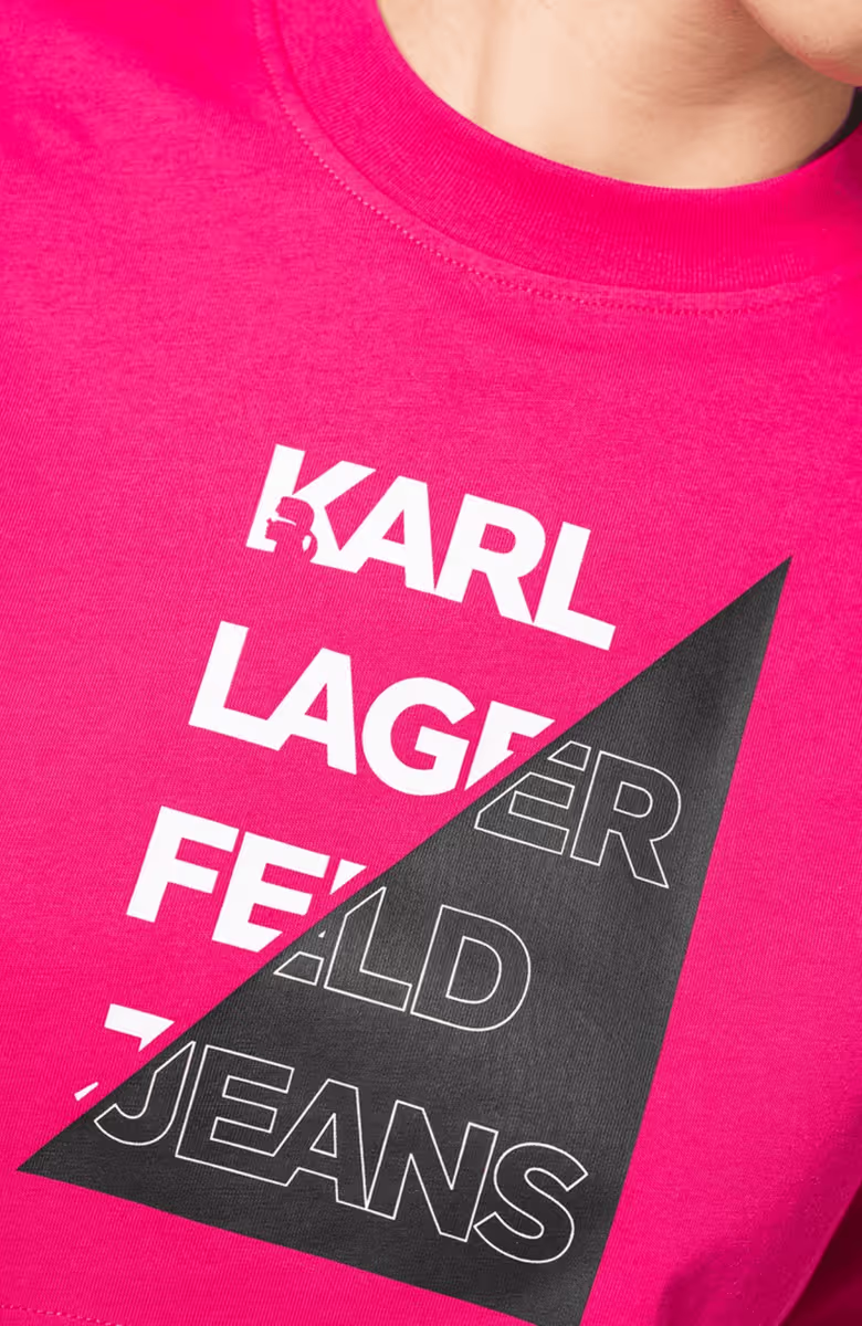 KLJ Cropped Cut Logo Sslv Tee