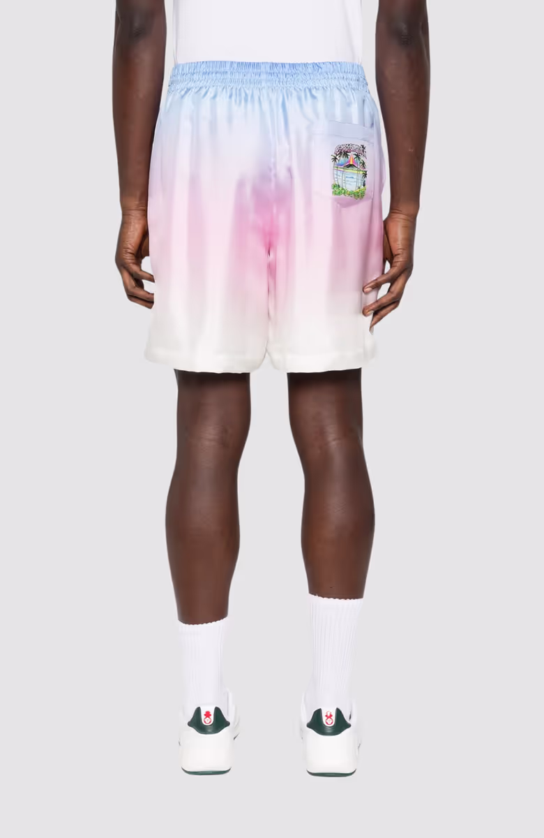 Volcano Gradient Silk Shorts