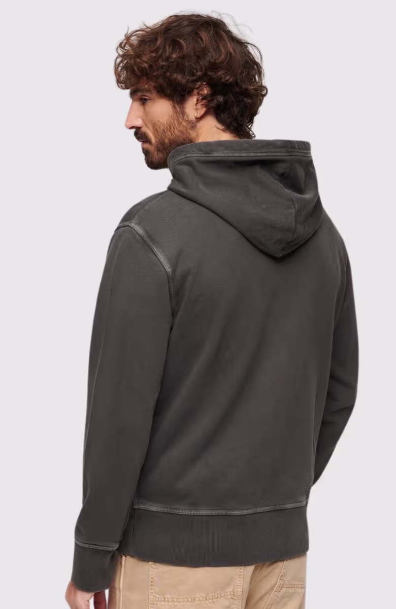 Contrast Stitch Relaxed Hoodie