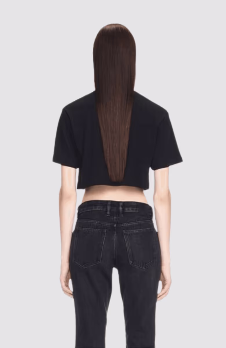 Off Stamp Rib Cropped Tee