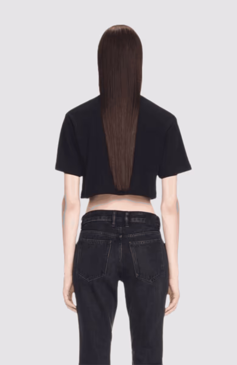 Off Stamp Rib Cropped Tee
