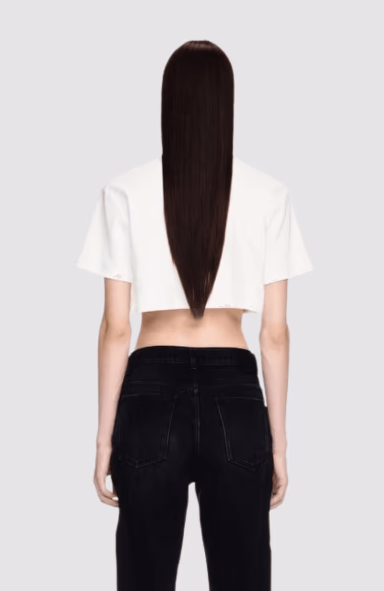 Off Stamp Rib Cropped Tee