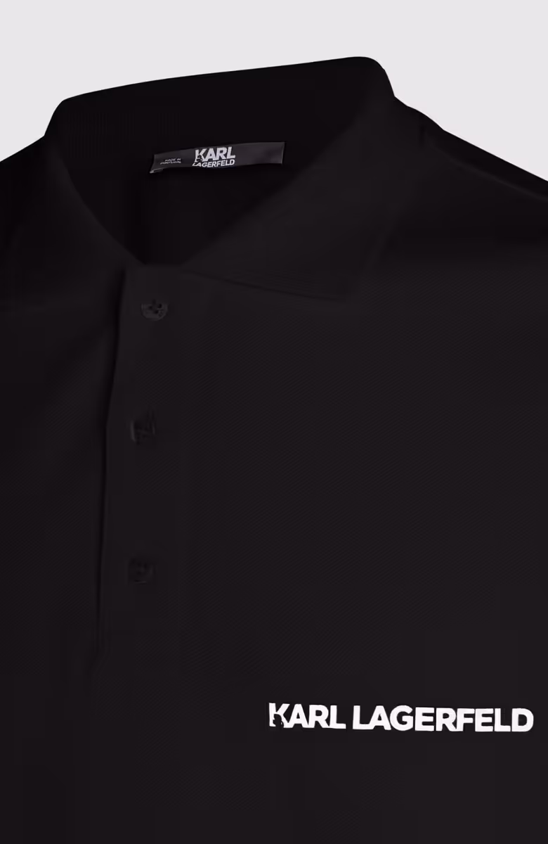 Elongated Logo Pique Ss Polo