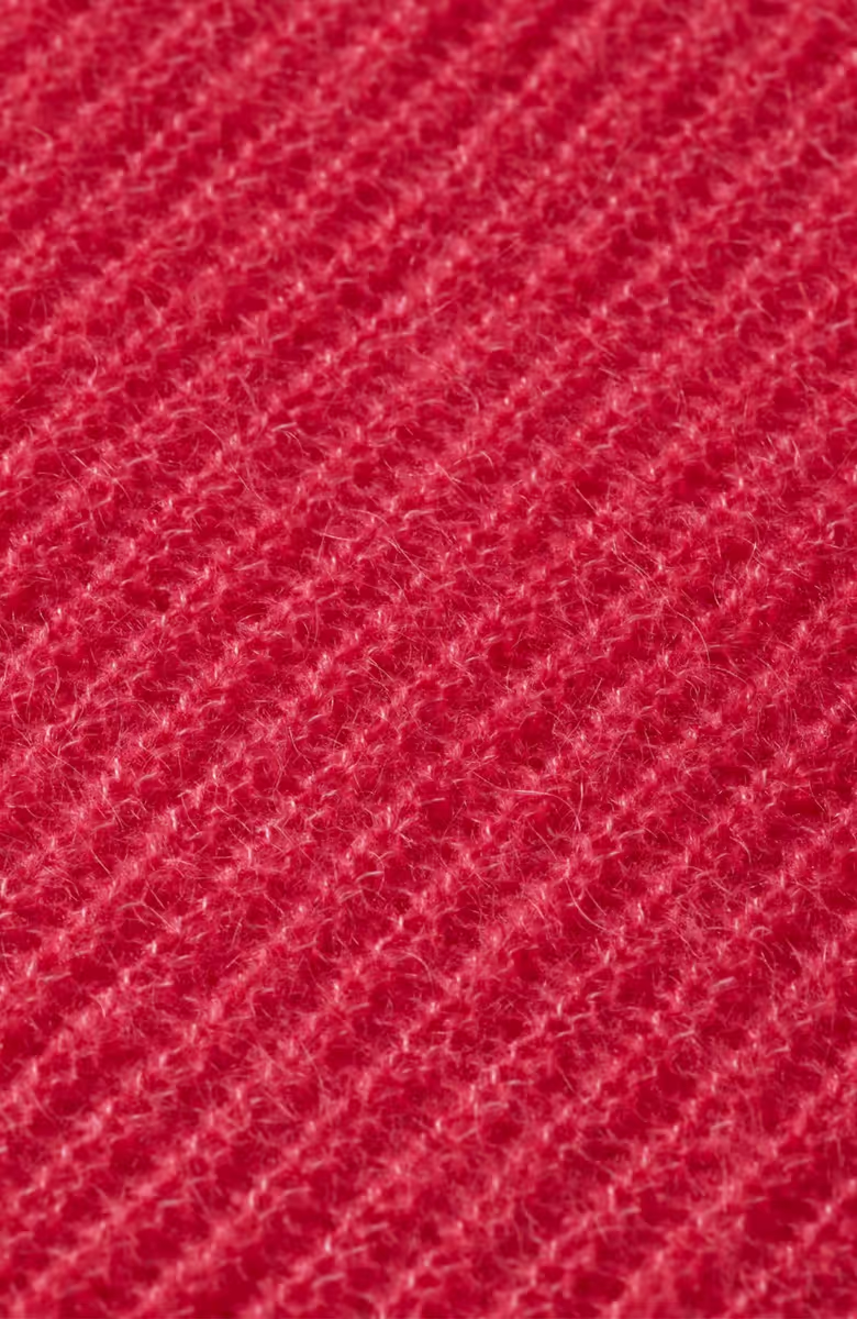 Fuzzy open knit relaxed pullover