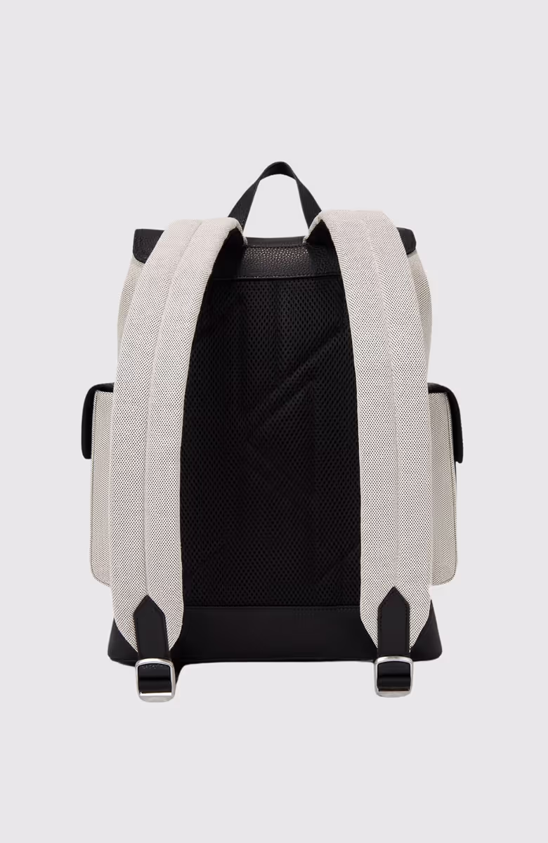 K/Plak Leather Canvas Backpack